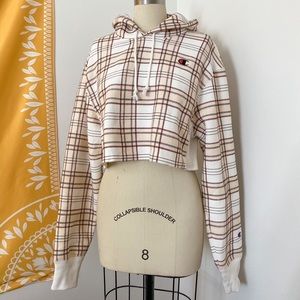 Champion Reverse Weave Womens Plaid Hoodie